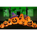 12.5ft Halloween Inflatable Pumpkin with Witch Hat Decor
