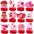12 Pack Valentine Honeycomb Centerpieces for Table Decorations