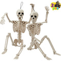 2 pcs 24in halloween full body posable skeletons human plastic bones with movable joints