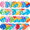 30pcs Round Pop Fidget Keychain