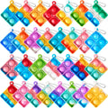 30pcs Square Pop Fidget Keychain