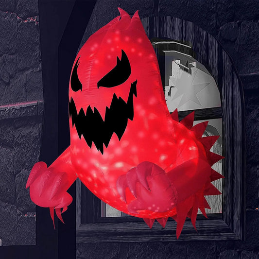 Joiedomi 4.5ft Halloween Inflatable LED Light Ghost Broke Out from Window
