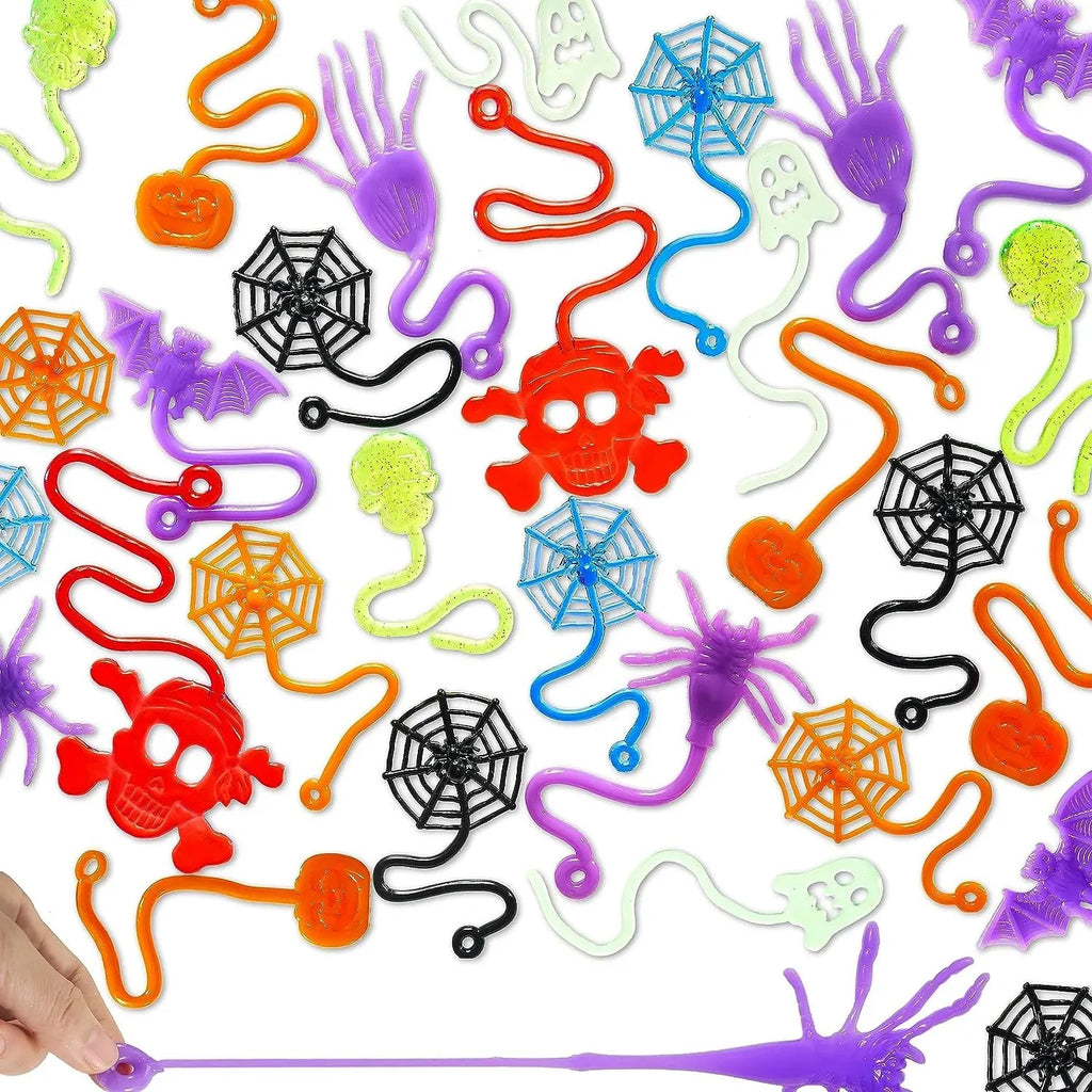 60 Pcs Halloween Stretchy Sticky Toys Bulk for Kids Gift