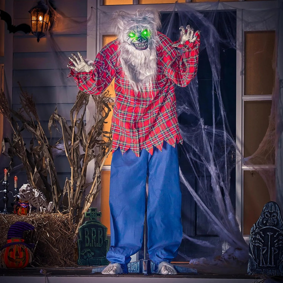 63in Halloween Animated Standing Werewolf