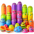 72Pcs 3.15in Colorful Plastic Easter Eggs for Easter Egg Hunt