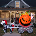 8ft Halloween Carriage Inflatable Grim Reaper Pumpkin