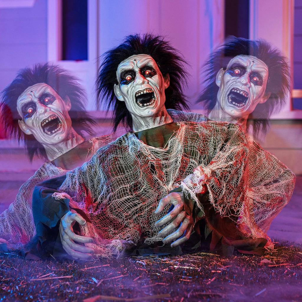 Animated Zombie Groundbreaker Halloween Decoration