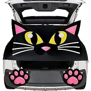 Black Cat Halloween Trunk or Treat Decor Kit