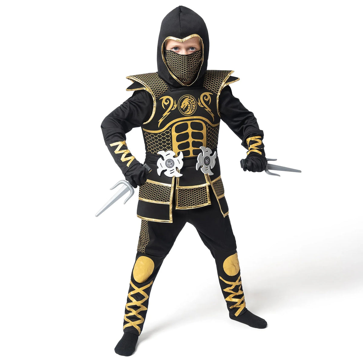 Boys Gold Ninja Halloween Costume