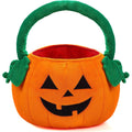 Halloween Pumpkin Plush Tote Bucket Candy Trick or Treat Bag