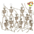 10 PCS 16 Inches Halloween Hanging Skeletons Full Body Skeletons