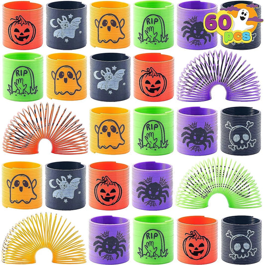 60 PCS Halloween Mini Magic Coil Spring Toys for Kids