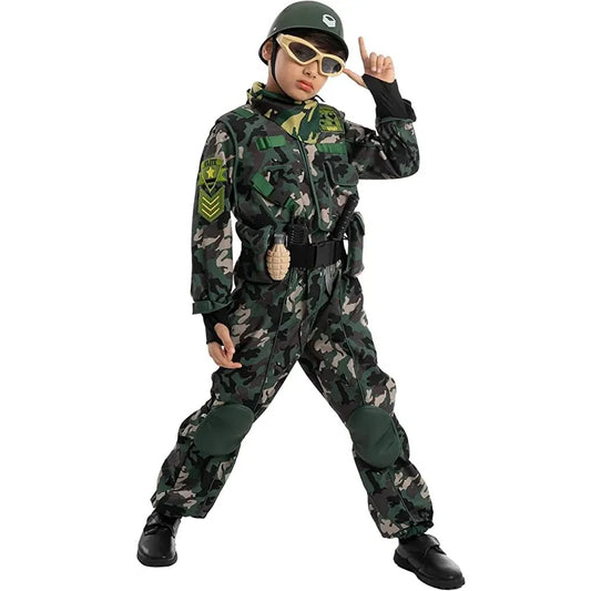 Military Costume For Role Play Cosplay - Child