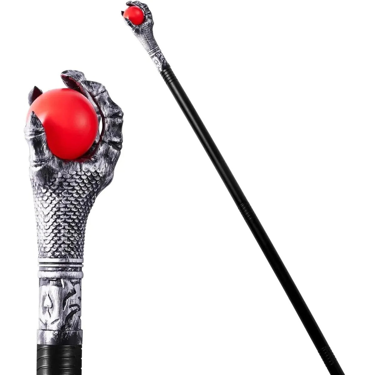 Spooktacular Creations Halloween Costumes Walking Cane Red Fire Dragon Claw Orb Wands