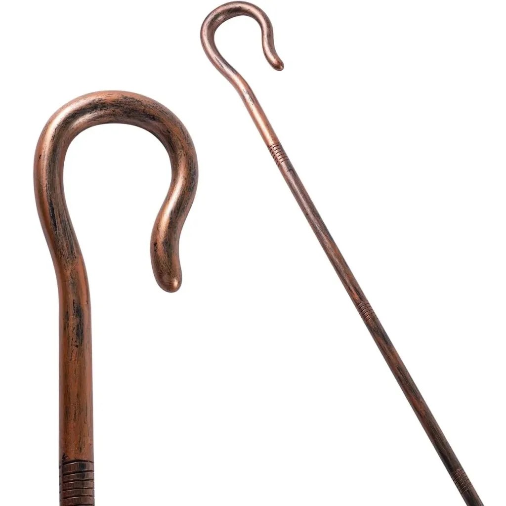 Spooktacular Creations Halloween Shepherd's Costume Crooked Staff Walking Cane Crook Prop Stick Accessories
