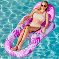 Inflatable Pool Floats Lounger Raft Floaties Water Floating Recliner Chair with Cup