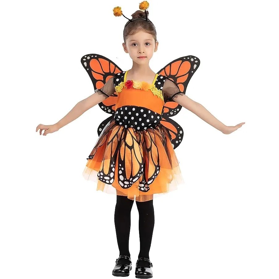 Unique Fantasy Monarch Butterfly Costume for Kids Halloween